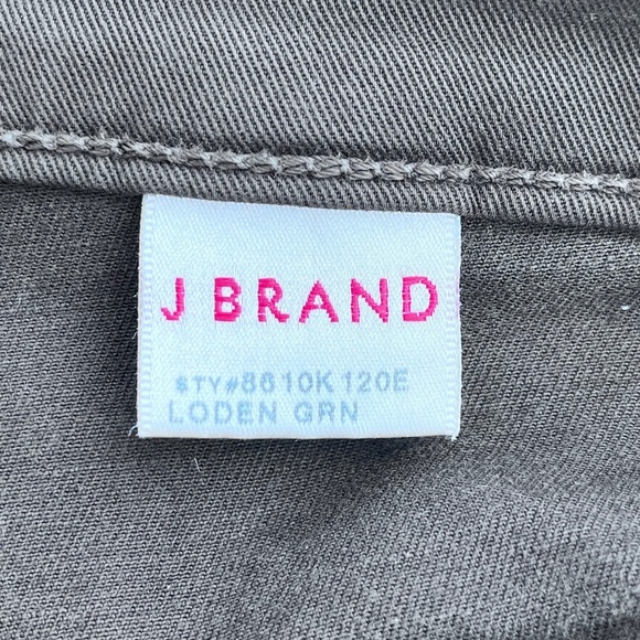 J Brand Mid-Rise Super Skinny Jeans W/Ankle Zippers In Green/Brown Size 29 - Picture 3 of 5